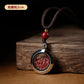 Cinnabar rough stone crystal sand gaga box natal year hanging female piece powder male grain with body talisman