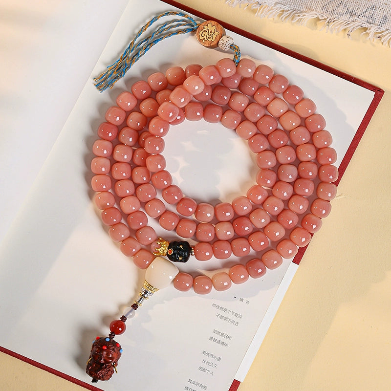 Douyin, the same Yuhua Bodhi root 108~ hand~ rosary bead Bodhi child Wenwan handheld~ play Buddha bead girl