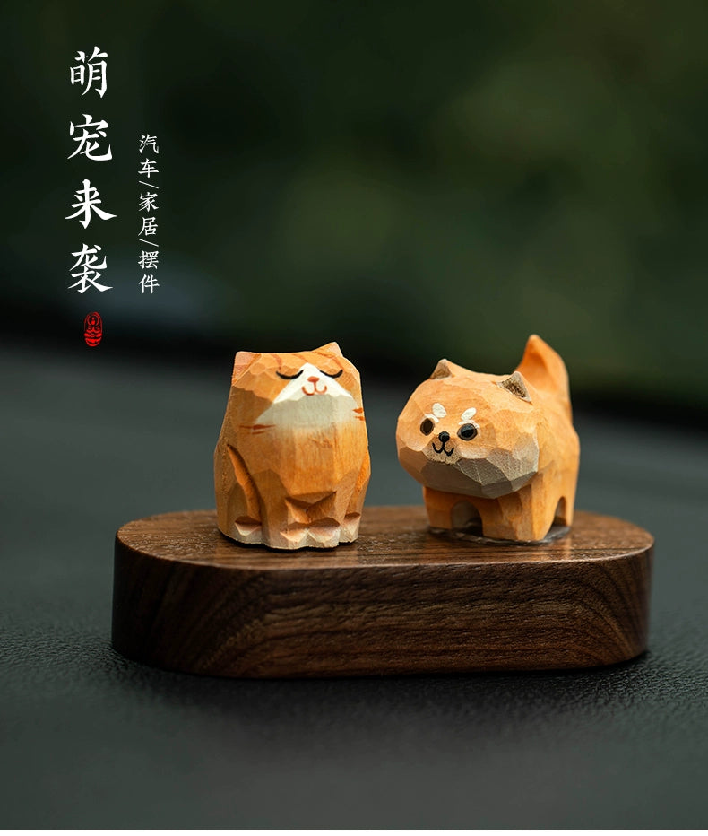 Wood carving, orange, Shiba Inu, Italian, public desktop, steam, central control, wood, furniture