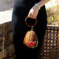 Chinese original antique mini water drop mouth gold bag + shoulder messenger bag