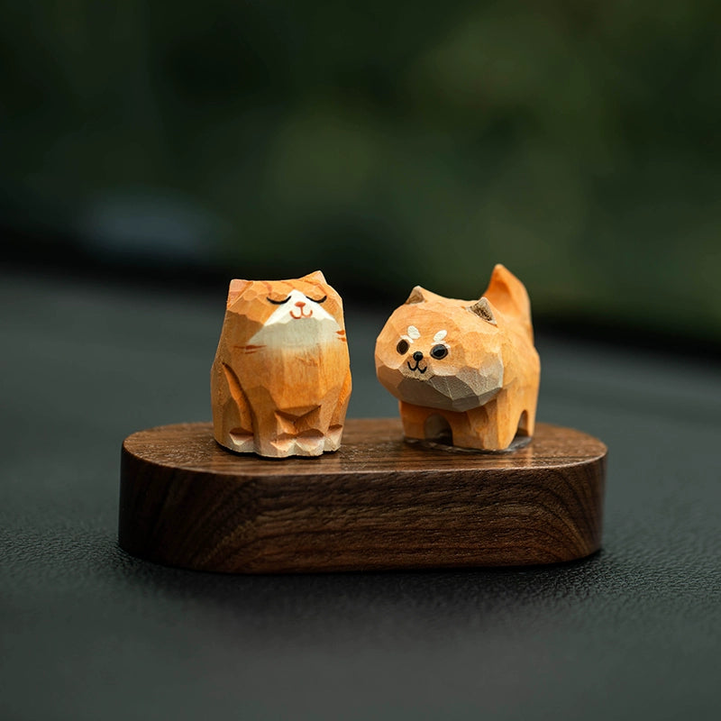 Wood carving, orange, Shiba Inu, Italian, public desktop, steam, central control, wood, furniture