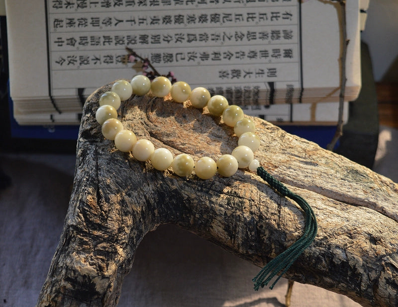 Natural Bodhi Root 18~ Handheld Rosary Beads Wenwan Men's and Women's Buddha Beads Original~~ Beads White Jade Bodhi Seeds~