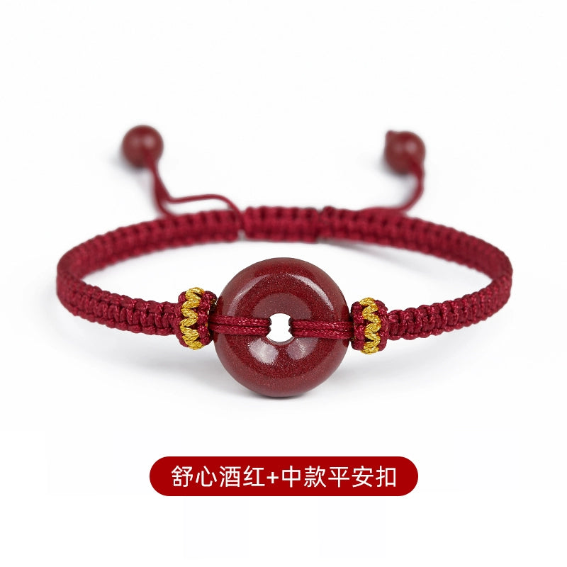 Sand hand Women's model, natal year Year cinnabar safety buckle Hand Hand cinnabar bracelet