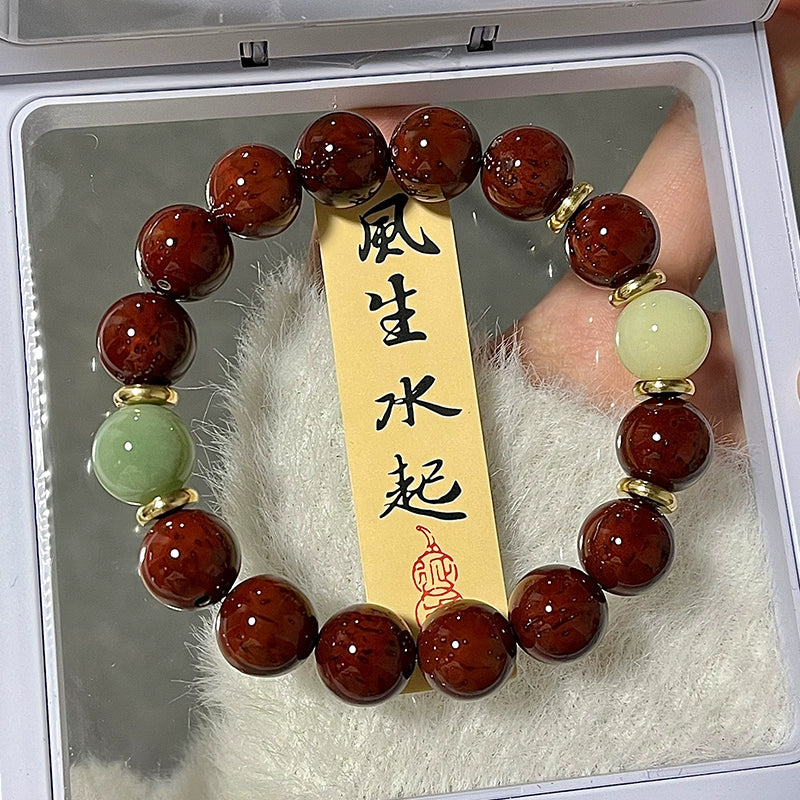 Boutique wake-up trick Purple gold mouse light bead Bodhi seed Finger soft bracelet Buddha bead Wenwan hand handle piece Play men and women