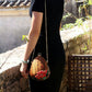 Chinese original antique mini water drop mouth gold bag + shoulder messenger bag