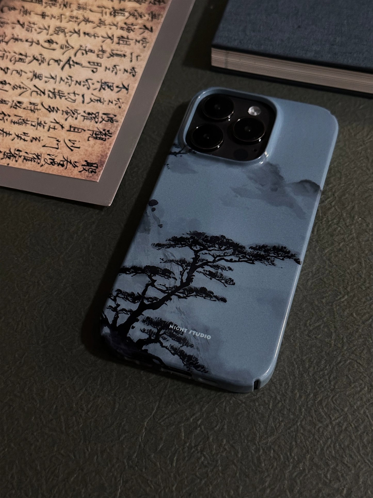 Night Studio Pine Blue Purple Phone Case