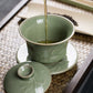 Green Bamboo Leaf Porcelain Gaiwan