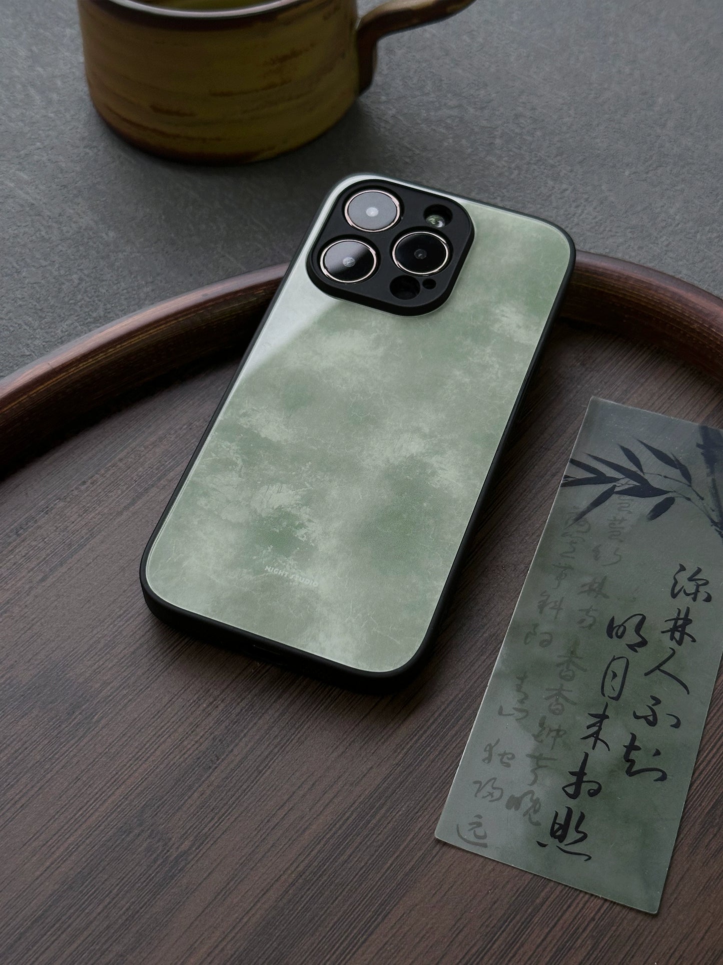 Night Studio Vintage Marble Green Phone Case