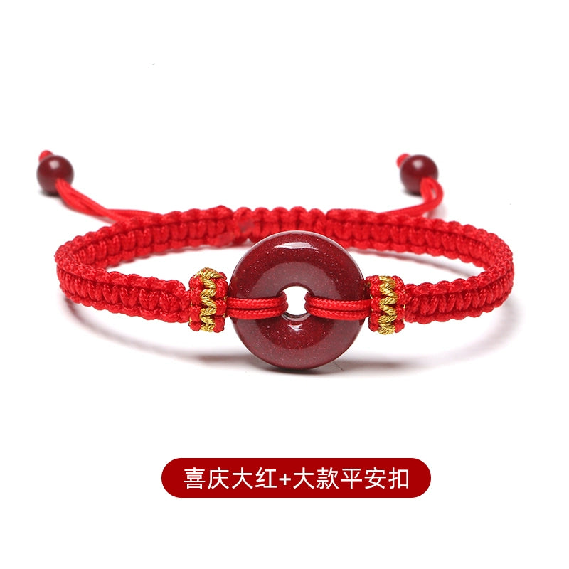 Sand hand Women's model, natal year Year cinnabar safety buckle Hand Hand cinnabar bracelet