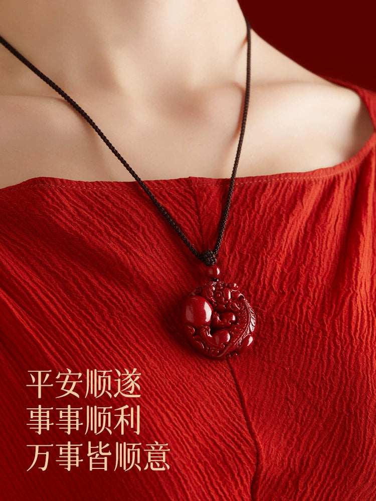 Cinnabar Pixiu Safety Buckle Hanging Male Sand Hanging Women's Cinnabar Piece