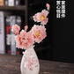 Hand-squeezed ceramic flower branch vase flower insert cover peony flower home furnishing room desktop flower utensils