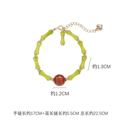 New Chinese natural stone beaded hand, female luxury fine, versatile high-grade bracelet, honey product.