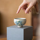 Grass ash Hand Flower Master Cup Cup Women's Kung Fu Tea Set Teacup Tea Tasting Cup Ceramic Cup