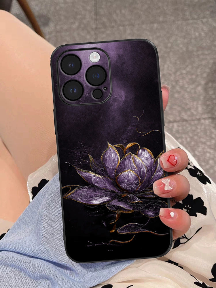 Lotus Pattern Waterproof Mobile Phone Case