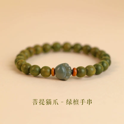 Sandalwood bracelet female Bodhi natal year agarwood Play cultural sandalwood Buddha bead wood Sandalwood Sandalwood hand