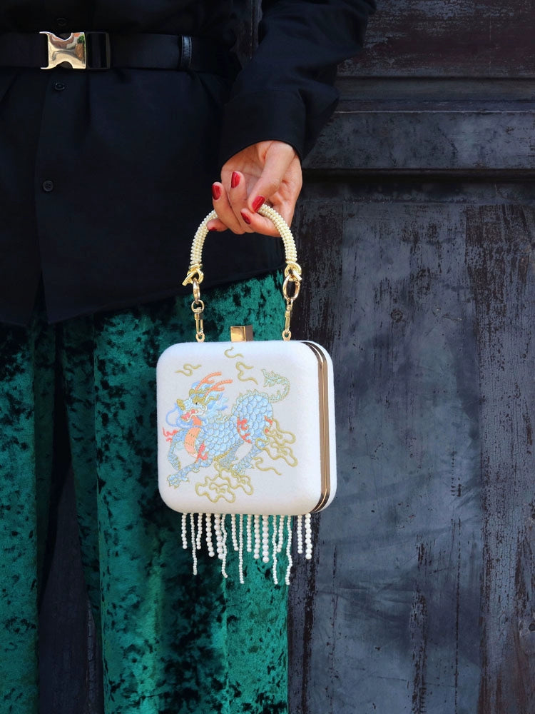 Chinese Kirin Pattern Embroidered Bag