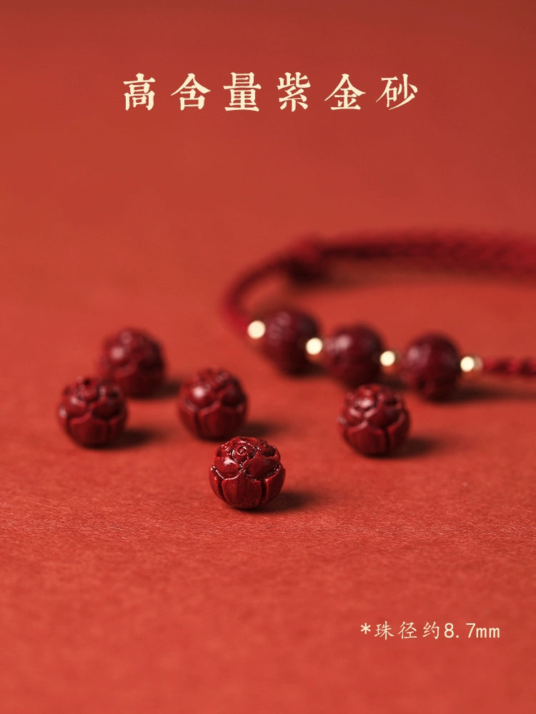 Shore hand Small Female cinnabar Hetian jade Hand Birthday year every test must be lucky Talisman