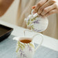 Hand + Wisteria Flower + Ear Fair Cup Ceramic Tea Leak Cup Male Cup Household Tea Sea Kung Fu Tea Set Accessories