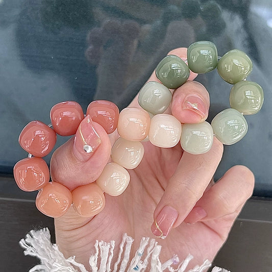 Spring Limited Bodhi Bracelet Color White Jade Bodhi Root Play Female Finger Soft Play Wenwan Buddha Bead Bracelet