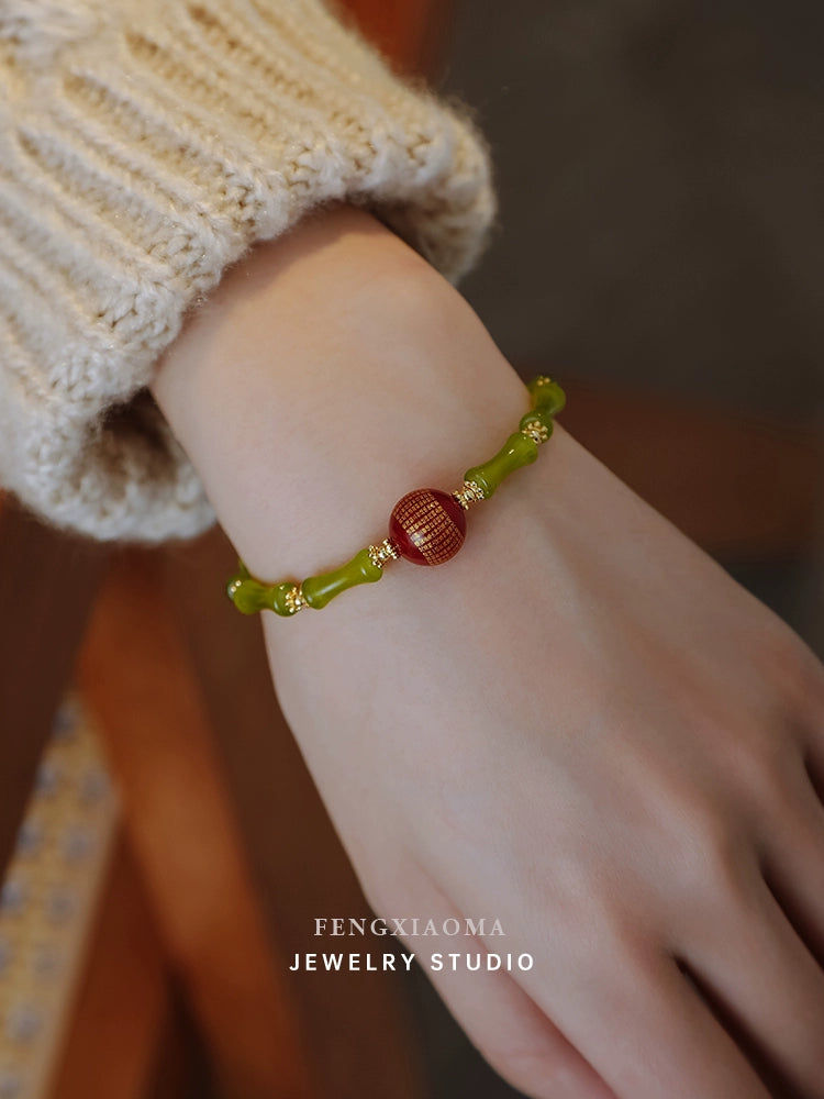 New Chinese natural stone beaded hand, female luxury fine, versatile high-grade bracelet, honey product.