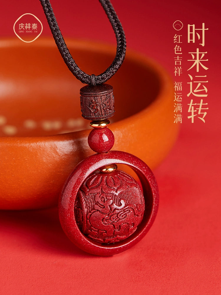 Cinnabar hanging | women's natural original | purple gold sand | male Pixiu steam | piece | object | bead | body talisman