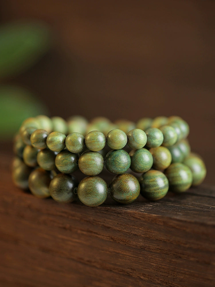 Natural Sandalwood Bracelet Male Buddha Bead Sandalwood Rosary Bead Sandalwood Sandalwood White Jade Bodhi Floral Play Hand Female