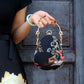 Chinese original ancient flower water drop gold bag + shoulder messenger bag