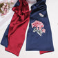 Send high-quality mulberry towels, handmade thorns, real towels, China Peony Wine Shawl Girl