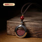 Cinnabar rough stone crystal sand gaga box natal year hanging female piece powder male grain with body talisman