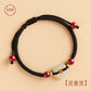 Natural Hetian jade safe buckle hand birth year hand female cinnabar bead object love