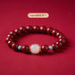 Cinnabar Banner Shop Birthday Year Year Cinnabar Bracelet Female Hand Hetian Jade Purple Gold Sand Beads