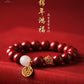 Birthday Year Cinnabar Bracelet Flag Store Genuine Cinnabar Hand Female Natural Hetian Jade Mother of Pearl