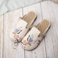 Ancient Chinese International Old Beijing Cloth Shoes Hemp Flower Slippers Flat Bottom Non-slip