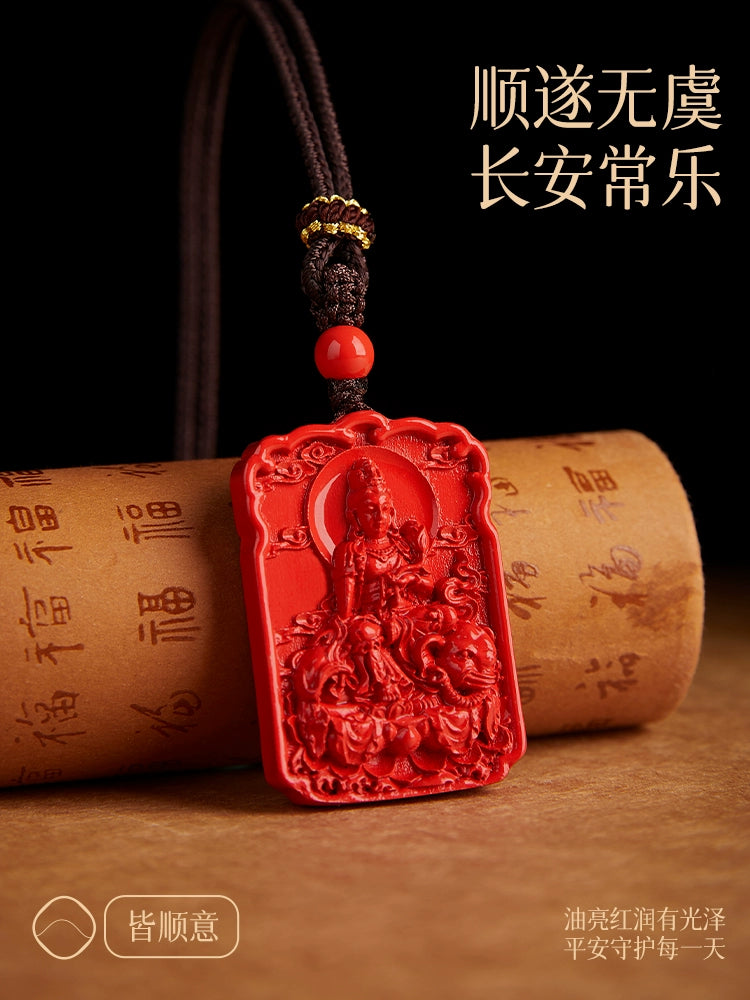 Cinnabar hanging female model, sand natal Buddha, Buddha, Shou Shen piece, male body talisman