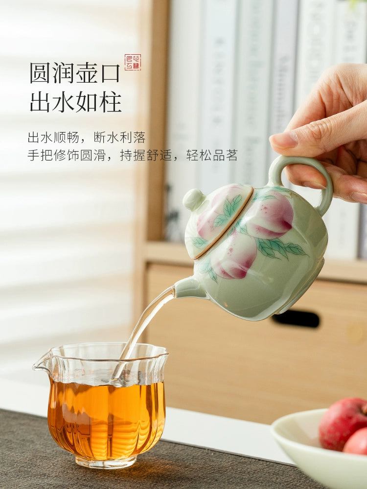 Ru Peach Bafang Home New Chinese Tea Ceramic Tea Kung Fu Tea Set