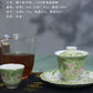 Xiahe tea set new underglaze color hand + flower + bowl household kung fu tea tea rock tea small + tea bowl + box