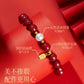 Natural cinnabar bracelet, women's Ping An pearl hand + women's blessing brand hand + Dragon Boat Festival product