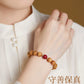 Natural mahogany bracelet women's new Chinese heart bracelet men's bead cinnabar mahogany hand female year natal year