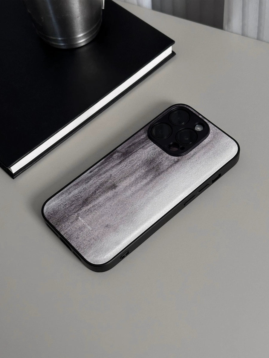 Night Studio Tree Texture Leather Phone Case