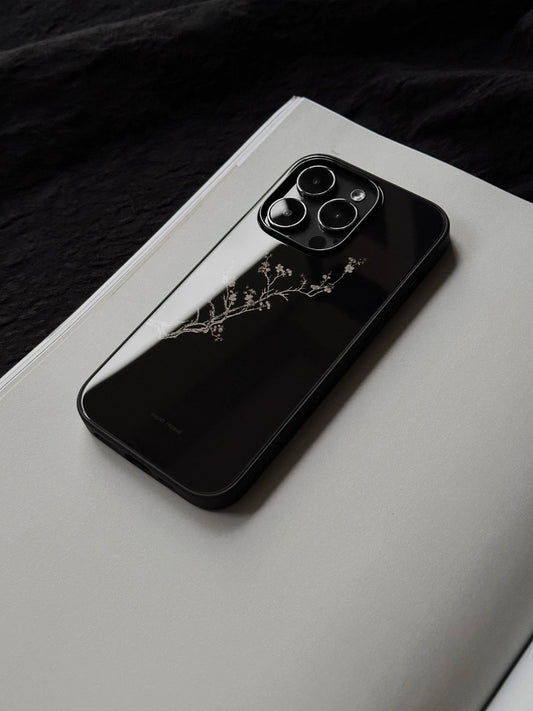 Night Studio Vintage Plum Black Phone Case