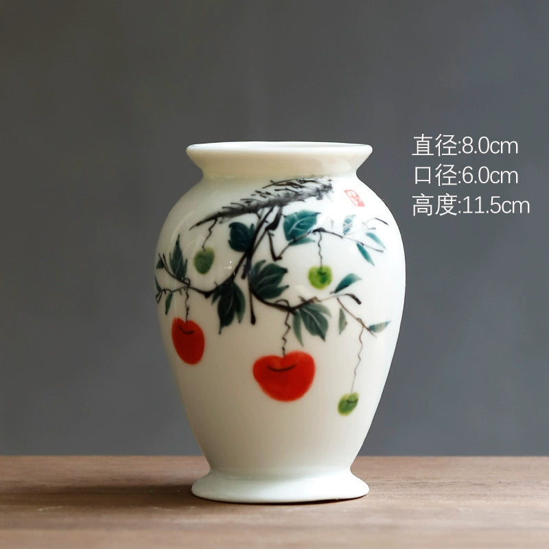 New Chinese-style hand-made pottery vase large-mouth water culture device, home furnishing product, desktop customer, flower arrangement