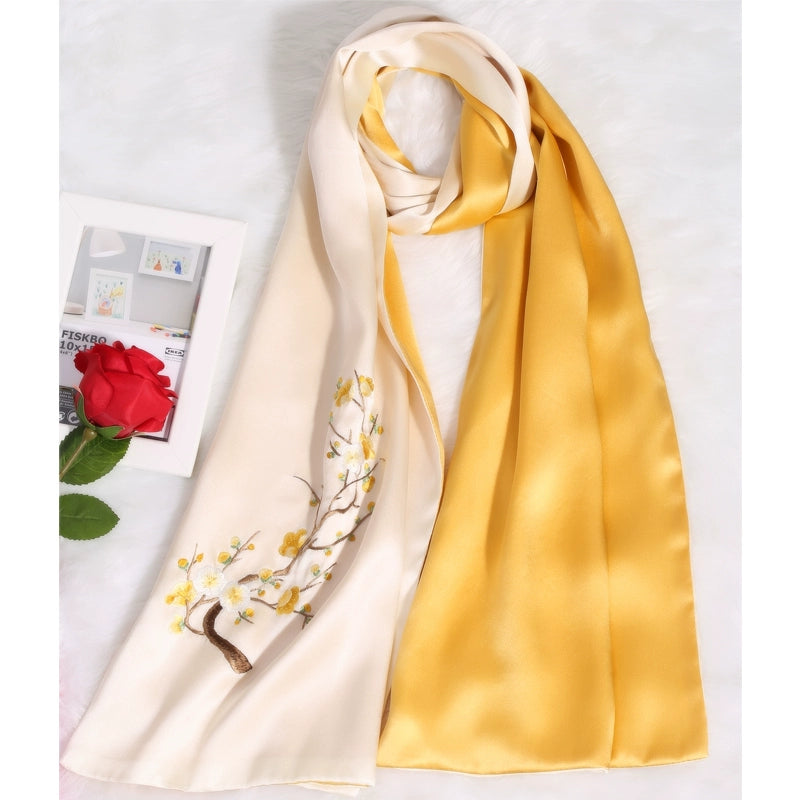 Real Towel Women's Spring and Autumn Versatile Cheongsam Shawl Outside Box State Free Mulberry Towel