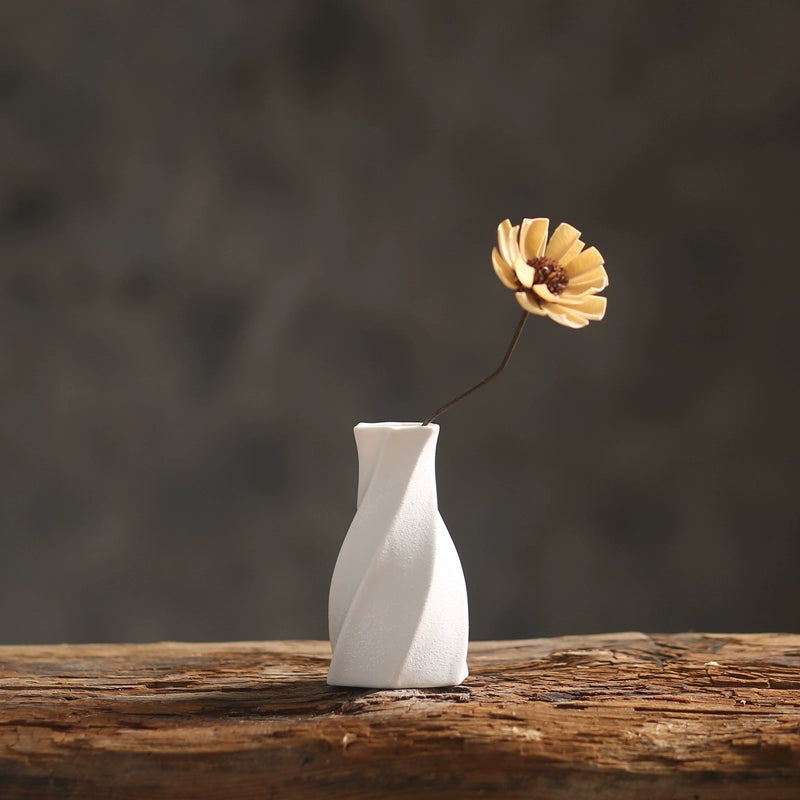 Generation Chinese Home Furnishing Ceramic Small Vase Flower Insert Simulation Flower Dry Flower Device