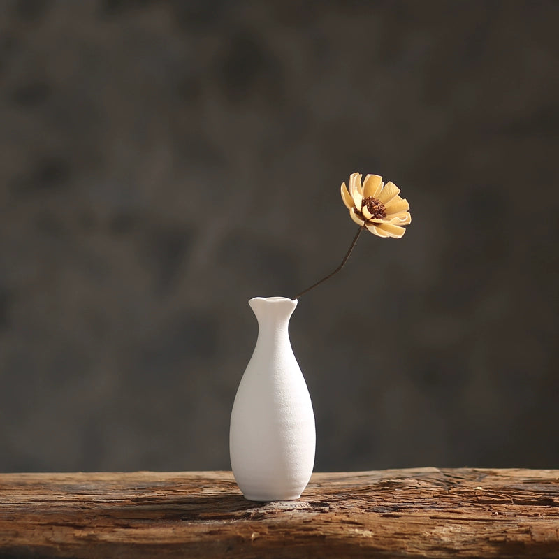 Generation Chinese Home Furnishing Ceramic Small Vase Flower Insert Simulation Flower Dry Flower Device