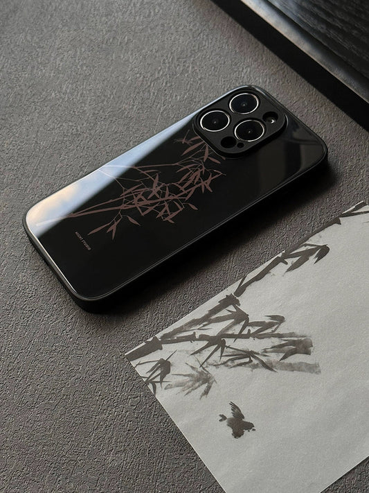 Night Studio Brown Bamboo Black Phone Case